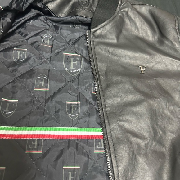 F Collections Faux Leather Jacket (Style M19120) - Brand New L size - Picture 8 of 9